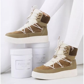 PA1 Ženske zelene čizme za snijeg iz Laursena bež smeđa kaki 2