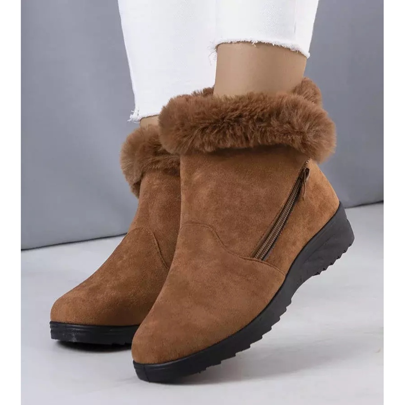 BM Smeđe, izolirane čizme za snijeg s krznom Crina smeđa 1