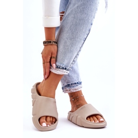 Ženske lagane pjenaste papuče Big Star LL274593 Bež 4