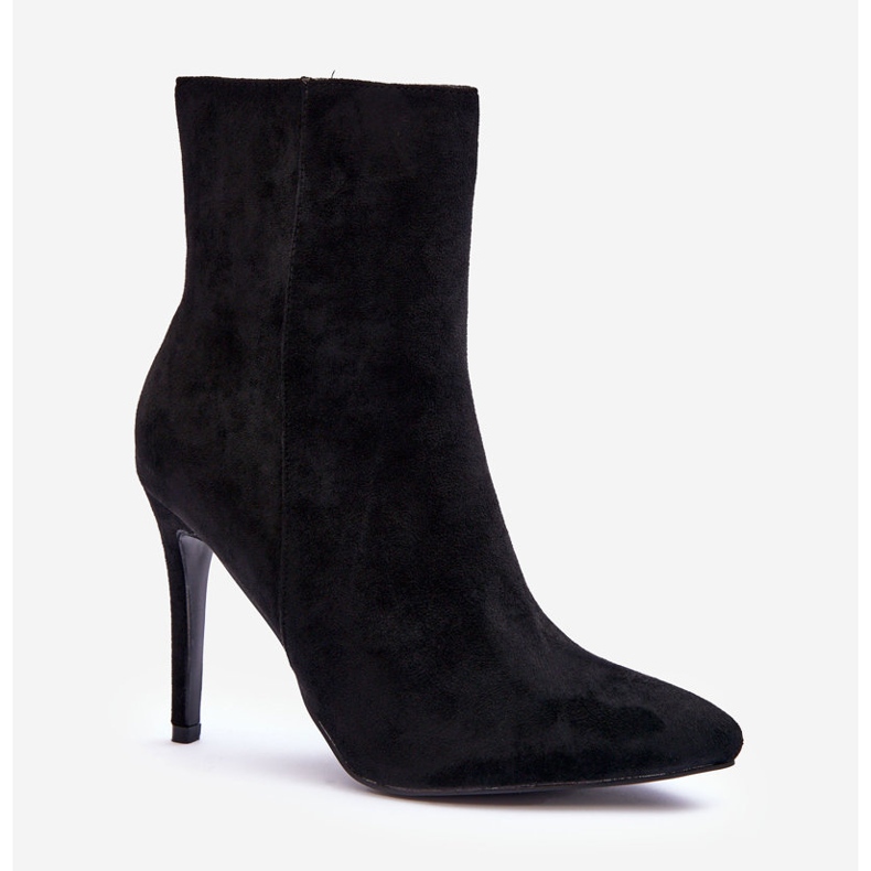 FB2 Crne čizme na petu od antilopa Eberpia crna 1