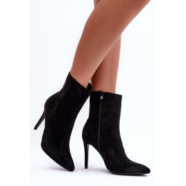 FB2 Crne čizme na petu od antilopa Eberpia crno 2