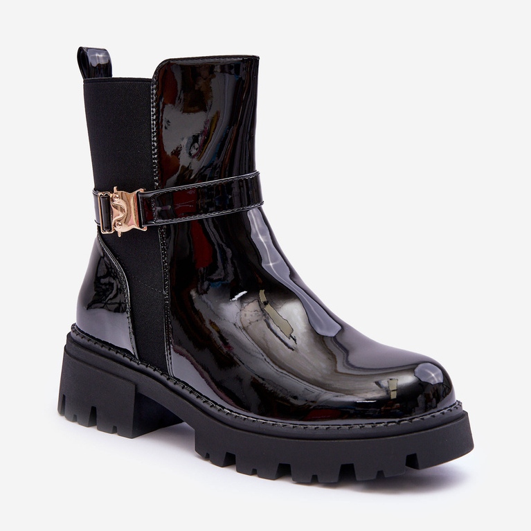 FB2 Lakirane ženske Jodhpur čizme crne Elspetia crno 1