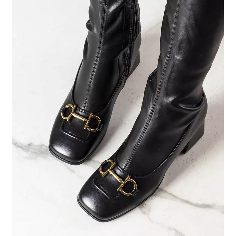 BM Crne čizme do bedara iz Marliona crno 2