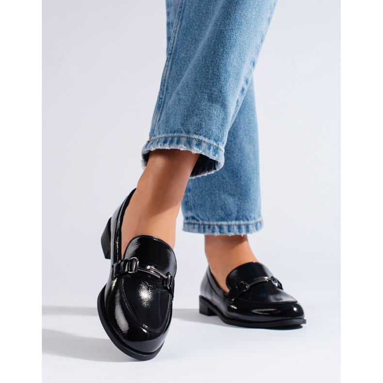 Elegantne lakirane ženske cipele Shelovet crne crno 1