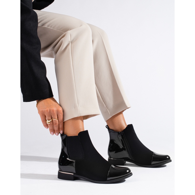 Ženske crne ravne čizme Shelovet crna 1