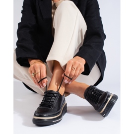 SHELOVET Ženske crne kožne cipele Shlovet crno 1