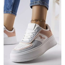 Roze i plave platform tenisice iz Gidle bijela 1