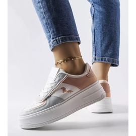 Roze i plave platform tenisice iz Gidle bijela 2