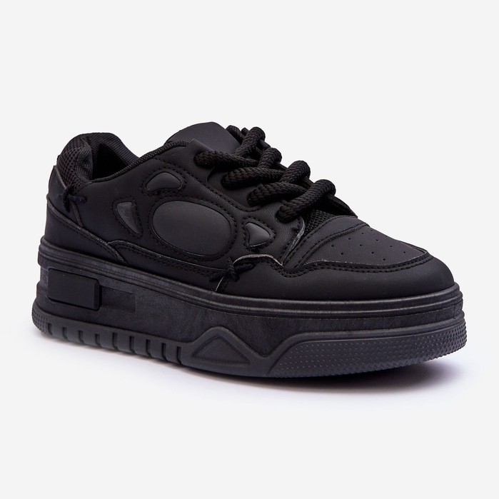 PG1 Ženske tenisice s platformom crne finos crno 1