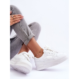 PG1 Ženske tenisice s platformom Bijeli finos bijela 2