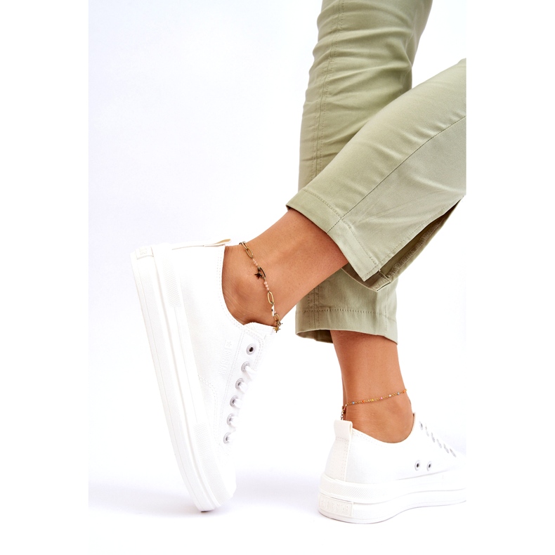 Big Star niske tenisice na vezanje LL274968 Bijele bijela 3