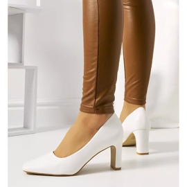 Ženske bijele Graves pumpe bijela ecru 1