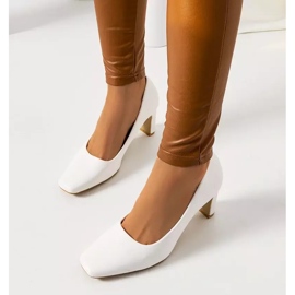 Ženske bijele Graves pumpe bijela ecru 2