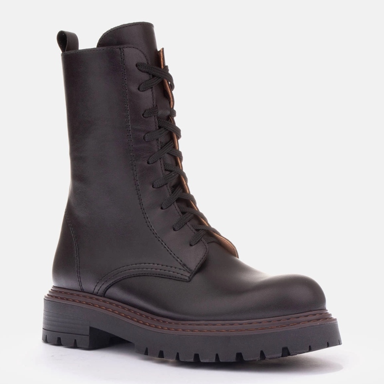 Marco Shoes Marco kožne čizme smeđa 1