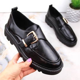 Ženske cipele na platformu sa crnom kopčom Vinceza 58184 crna 1