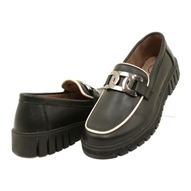 Elegantne kožne ženske cipele Filippo DP4728/23 BK, crne crna 3