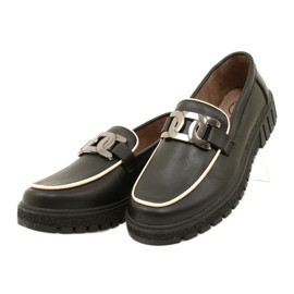 Elegantne kožne ženske cipele Filippo DP4728/23 BK, crne crna 2