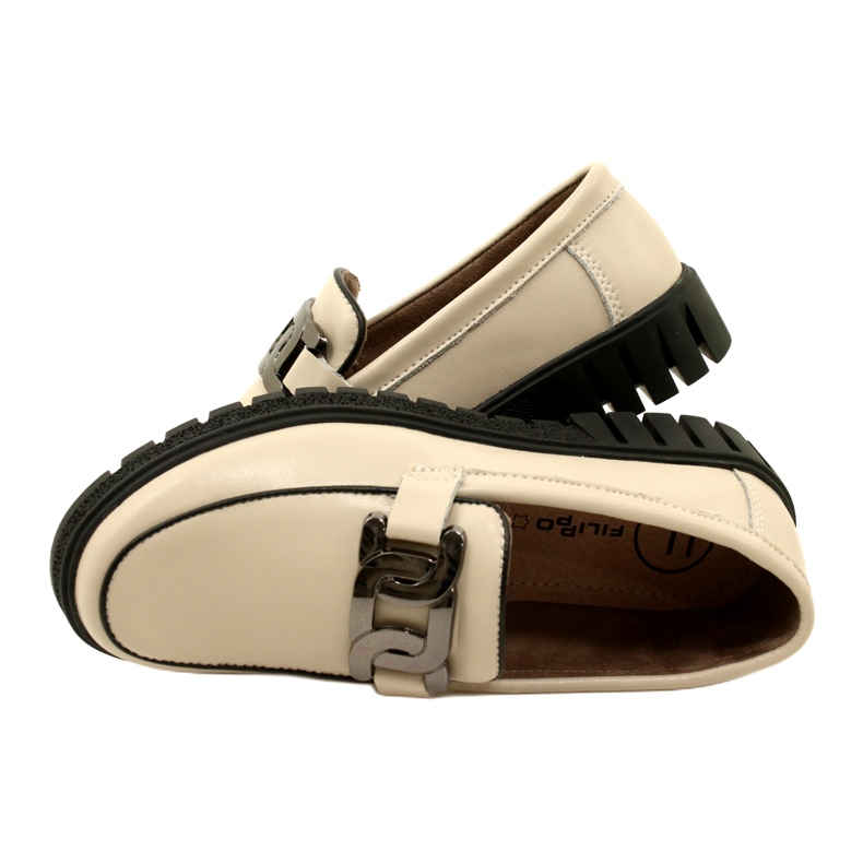 Elegantne kožne ženske cipele Filippo DP4728/23 BE bež 4