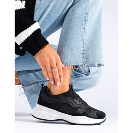 Shelovet ženske crne tenisice na vezanje crna 1