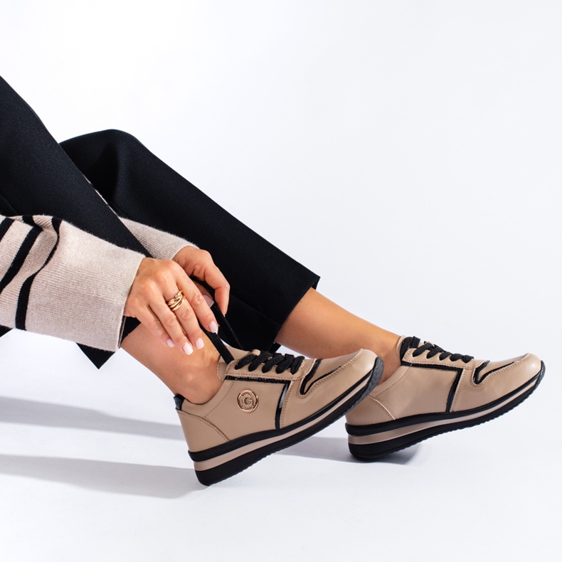 Shelovet bež kožne tenisice 1