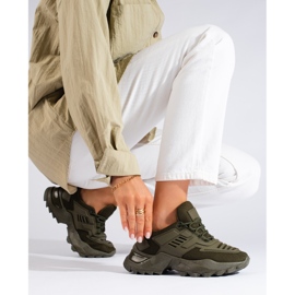 Ženske tamno zelene tenisice Shelovet zelena 1