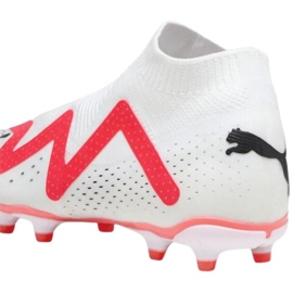 Puma Future Match+ Ll FG/AG 107366 01 bijele nogometne tenisice s čarapom bijela bijela 2