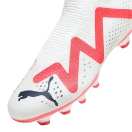 Puma Future Match+ Ll FG/AG 107366 01 bijele nogometne tenisice s čarapom bijela bijela 3