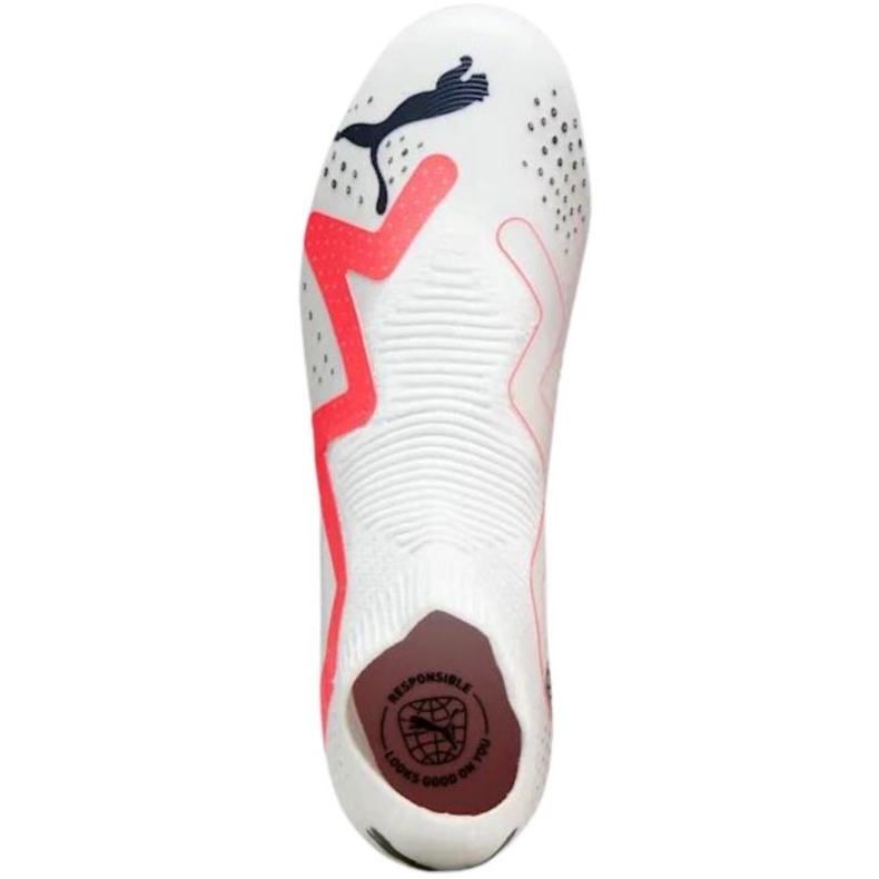 Puma Future Match+ Ll FG/AG 107366 01 bijele nogometne tenisice s čarapom bijela bijela 5