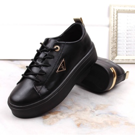 Kožne ženske cipele na crnoj Filippo platformi crna 1