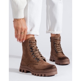 W. Potocki Potocki bež ženske torbe od brušene kože smeđa 1