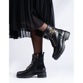 W. Potocki Potocki ženska radna odjeća od ekološke kože crno 2