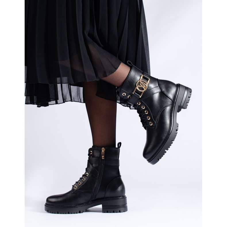 W. Potocki Potocki ženska radna odjeća od ekološke kože crno 2