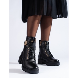 W. Potocki Potocki ženska radna odjeća od ekološke kože crna 1