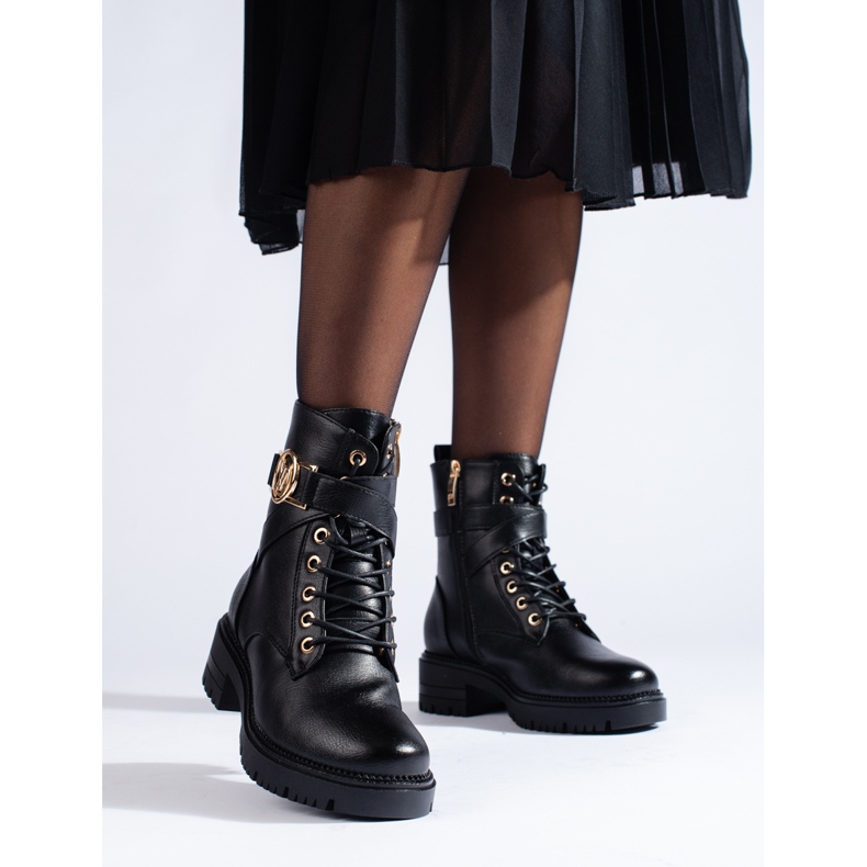 W. Potocki Potocki ženska radna odjeća od ekološke kože crno 1