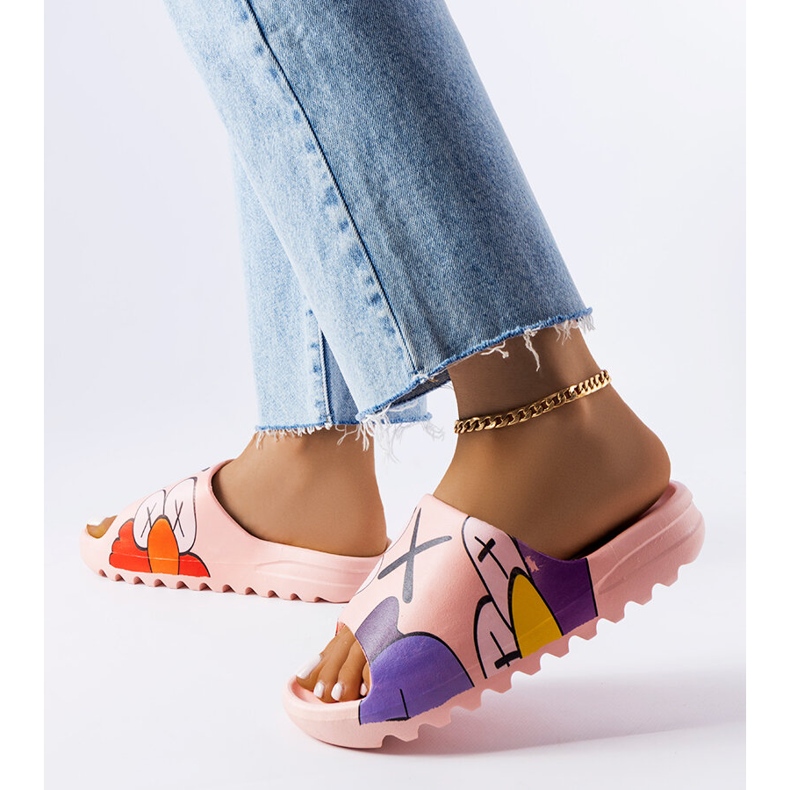 Ružičaste japanke s gazištima i Lindale printom ružičasta 2