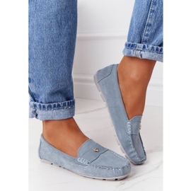 S.Barski Ženske mokasine od antilopa S. Barski Plava 4