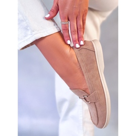 Milva Kaki ženske mokasinke bež 2