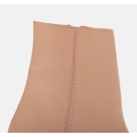 Elegantne kožne gležnjače Marco Shoes 2363B-755-1 bež 1