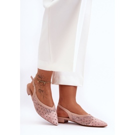 PG1 Ženske ružičaste balerinke na točkice obožavam ružičasta 1