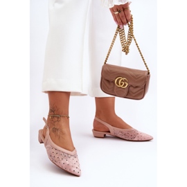 PG1 Ženske ružičaste balerinke na točkice obožavam ružičasta 2