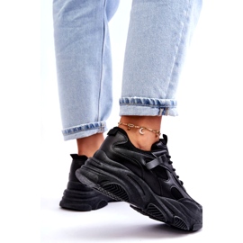 PA1 Ženske debele tenisice s platformom crne Agnenia crno 3