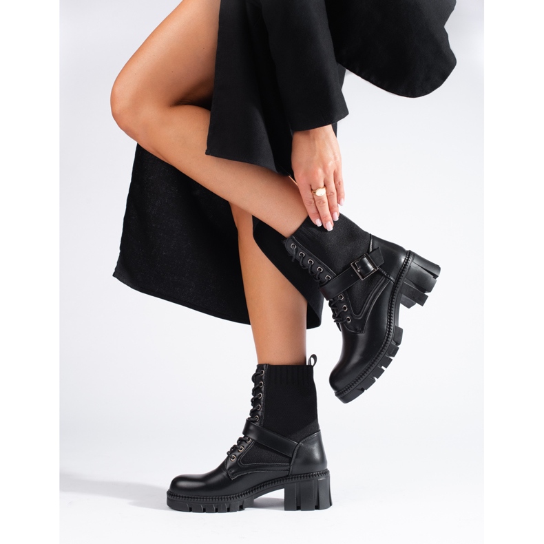 Ženske Shelovet torbe na vezanje s fleksibilnim gornjištem crna 1