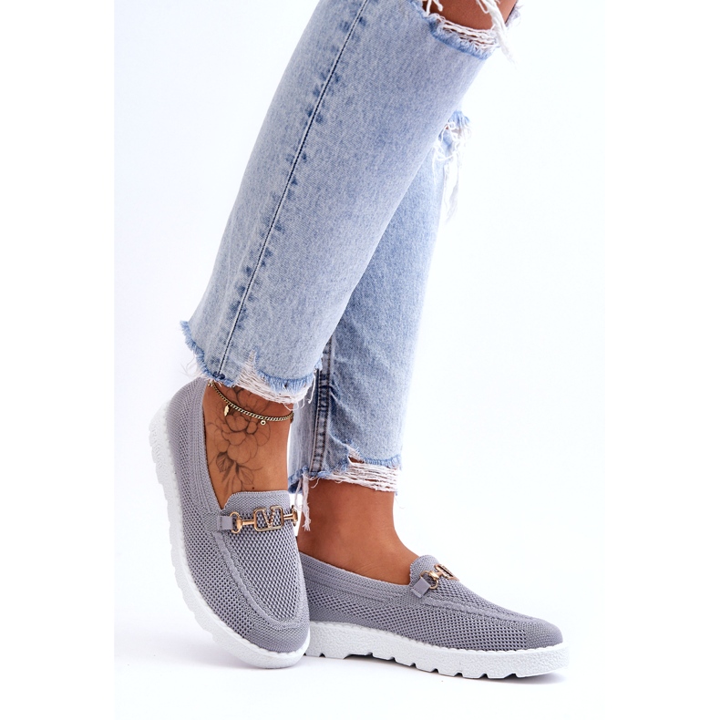 PM1 Ženske slip-on ukrašene tenisice sive Alena siva 4