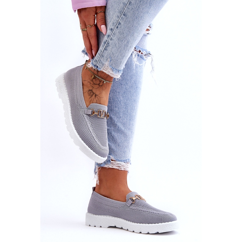PM1 Ženske slip-on ukrašene tenisice sive Alena siva 2