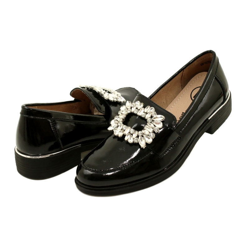 Lordovi od lakirane kože s ukrasom Filippo DP4787/23 BK crni crno 3