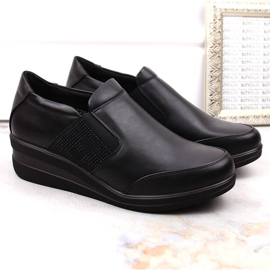 Ženske cipele s kubičnim cirkonima, crne Sergio Leone PB225 crno 3
