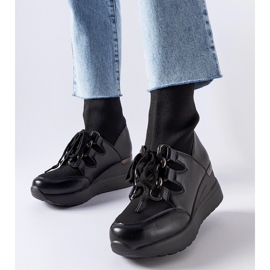 Rochon crne čizme na klin crno 1