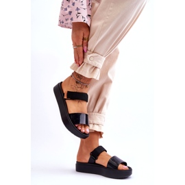 ZAXY Vegan sandale na čičak HH285282 Crne crno 3