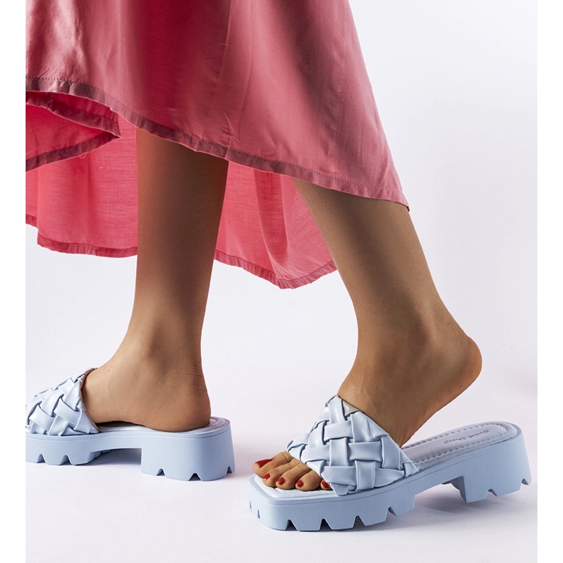 Plave japanke s Lora traktorskim potplatom plava 2