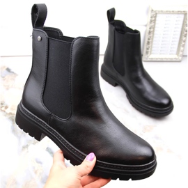 Ženske Chelsea čizme, crne, Potocki SZ12201 crna 1